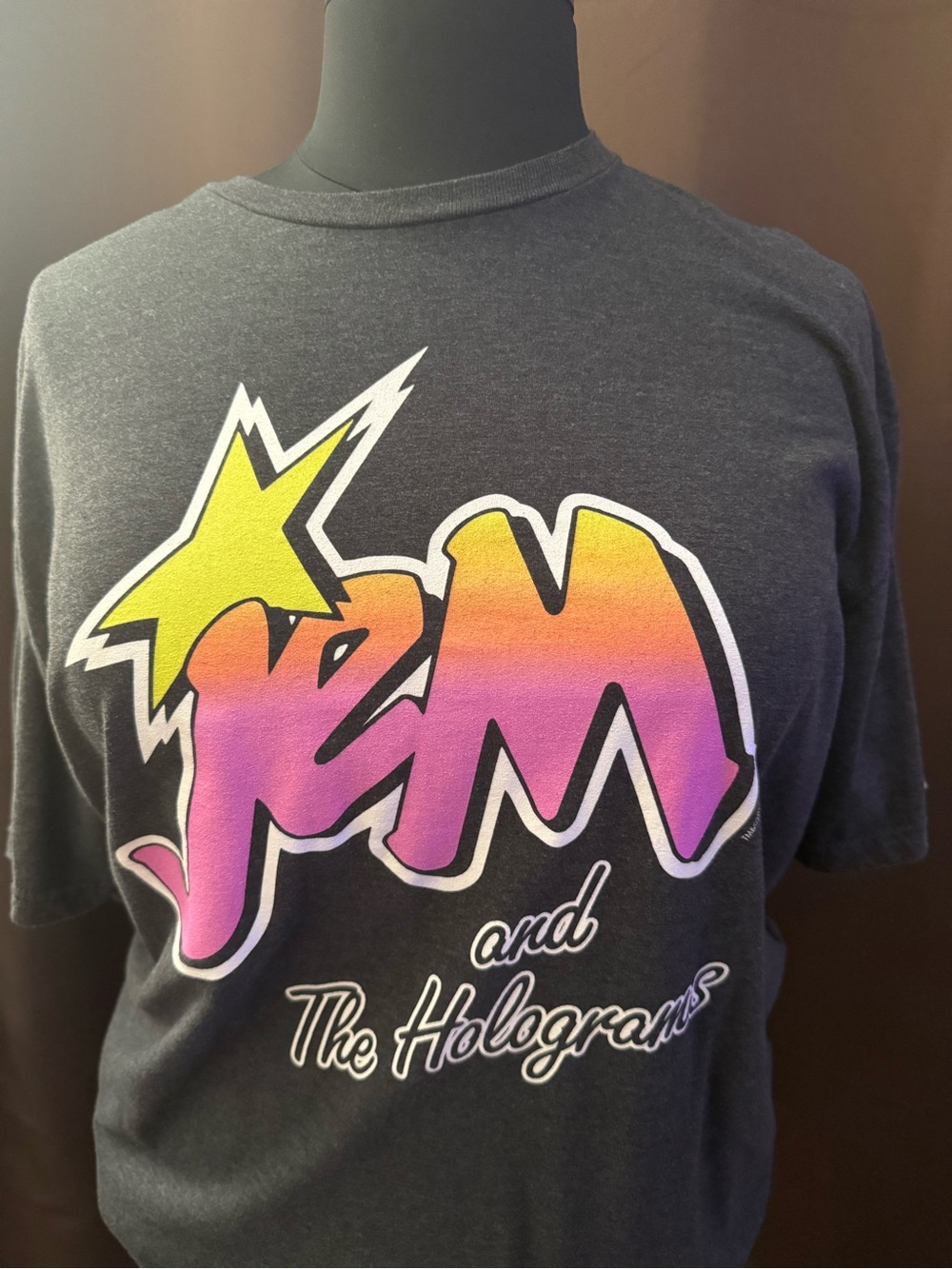 Pop Graphic Tee with Gradient 'Jem' Logo